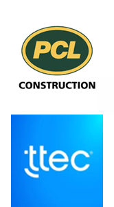 PCL Construction and TTEC logos